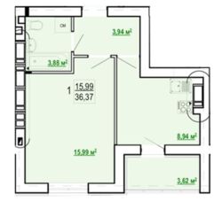 Продам 1к. кв. в сданном доме в ЖК Гидропарк. м. Героев Труда фото 2 Продам 1к. кв. в сданном доме в ЖК Гидропарк. м. Героев Труда фото 2