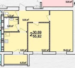 Продам 2 к. квартиру, Масельського, ХТЗ, ЖК Мира 1 фото 12 Продам 2 к. квартиру, Масельського, ХТЗ, ЖК Мира 1 фото 12