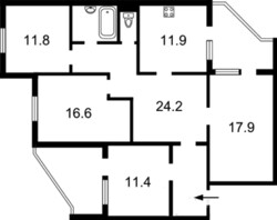 Продам 4-х комнатная квартира, проспект П. Григоренко 1а фото 3 Продам 4-х комнатная квартира, проспект П. Григоренко 1а фото 3