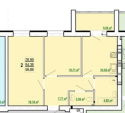 ЖК Победы-2, ЛУЧШАЯ 2 из. кв 57m2, ДОМ СДАН!. фото 1 ЖК Победы-2, ЛУЧШАЯ 2 из. кв 57m2, ДОМ СДАН!. фото 1