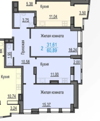 Продам 2 комнатную квартиру в новострое, 5 этаж фото 1 Продам 2 комнатную квартиру в новострое, 5 этаж фото 1