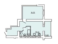 1к. 44м2, ЖК Рогатинський (ЖК Рогатинский, Центр, Клочковская) фото 16 1к. 44м2, ЖК Рогатинський (ЖК Рогатинский, Центр, Клочковская) фото 16