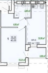 ������ 1 ���. �������� 40 �2 �� ��������� �. ������� ���� 1