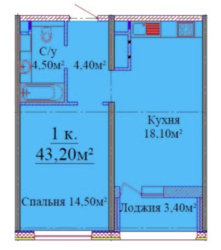 1-кімнатна квартира в ЖК Альтаїр-3 фото 2 1-кімнатна квартира в ЖК Альтаїр-3 фото 2