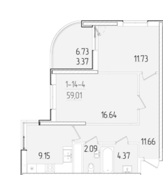 Двокімнатна квартира в Кадор Сіті на Краснова фото 6 Двокімнатна квартира в Кадор Сіті на Краснова фото 6