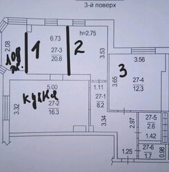 3 кімнатна квартира в новому зданому будинку