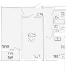 Двокімнатна квартира в перлині на Краснова фото 7 Двокімнатна квартира в перлині на Краснова фото 7