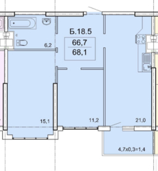 2 кімнатна квартира в ЖК Акрополь-3 фото 2 2 кімнатна квартира в ЖК Акрополь-3 фото 2