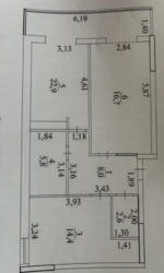 2-кімнатна квартира в ЖК Акварель-3