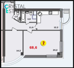 2-кімнатна квартира в ЖК 2 Перлина, Аркадія. фото 3 2-кімнатна квартира в ЖК 2 Перлина, Аркадія. фото 3