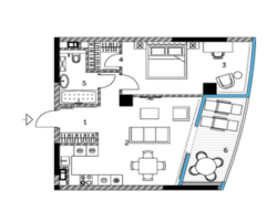 Продаж однокімнатної квартири в ЖК TARYAN TOWERS фото 2 Продаж однокімнатної квартири в ЖК TARYAN TOWERS фото 2