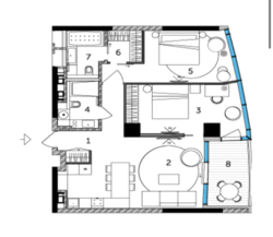 Продаж 2-кімнатноі квартири в ЖК «Башти Майбутнього» фото 2 Продаж 2-кімнатноі квартири в ЖК «Башти Майбутнього» фото 2