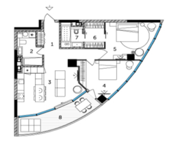 Продаж 2-кімнатної квартири з терасою в ЖК TARYAN TOWERS фото 22 Продаж 2-кімнатної квартири з терасою в ЖК TARYAN TOWERS фото 22