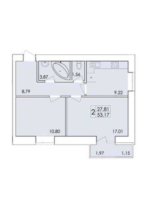 2- х кімнатна квартира в новобудові фото 1 2- х кімнатна квартира в новобудові фото 1