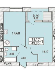 1 кімнатна квартира, Хмельницький, р-н Виставка фото 2 1 кімнатна квартира, Хмельницький, р-н Виставка фото 2