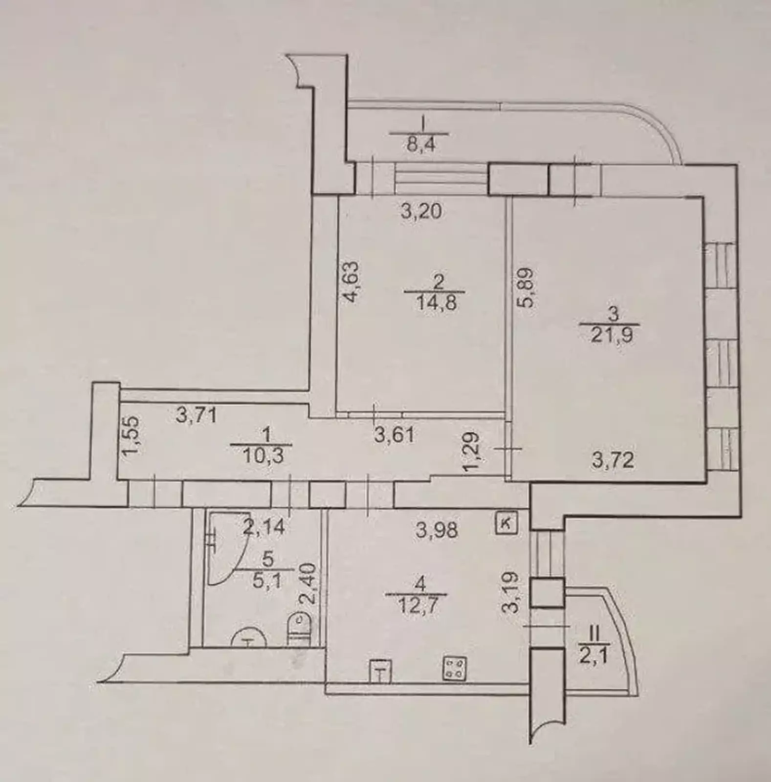 2-кімнатна на Пр-т Свободи (Прокофьєва) фото 1 2-кімнатна на Пр-т Свободи (Прокофьєва) фото 1