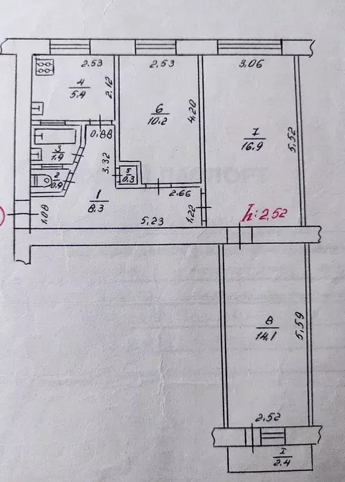 3-кімнатна у військовому містечку фото 1 3-кімнатна у військовому містечку фото 1