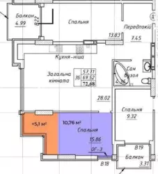 Продается квартира Сумская, Сумы, ЖК Айсберг ІІ фото 6 Продается квартира Сумская, Сумы, ЖК Айсберг ІІ фото 6