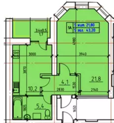 1-кімнатна новострой недобудована фото 1 1-кімнатна новострой недобудована фото 1