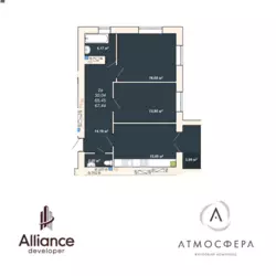 2 кімнатна в ЖК Атмосфера фото 2 2 кімнатна в ЖК Атмосфера фото 2