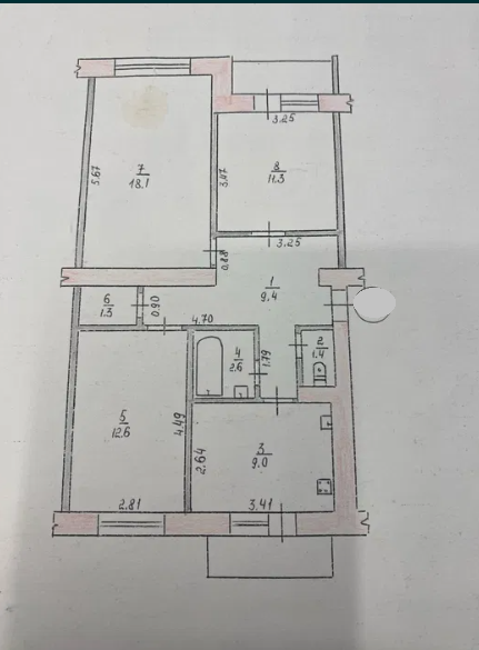 Продається 3-кімнатна квартира в с. Новогуйвинськ. фото 1 Продається 3-кімнатна квартира в с. Новогуйвинськ. фото 1