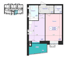 Квартира в новобудові 44кв м. ЖК «Аристократ» фото 1 Квартира в новобудові 44кв м. ЖК «Аристократ» фото 1