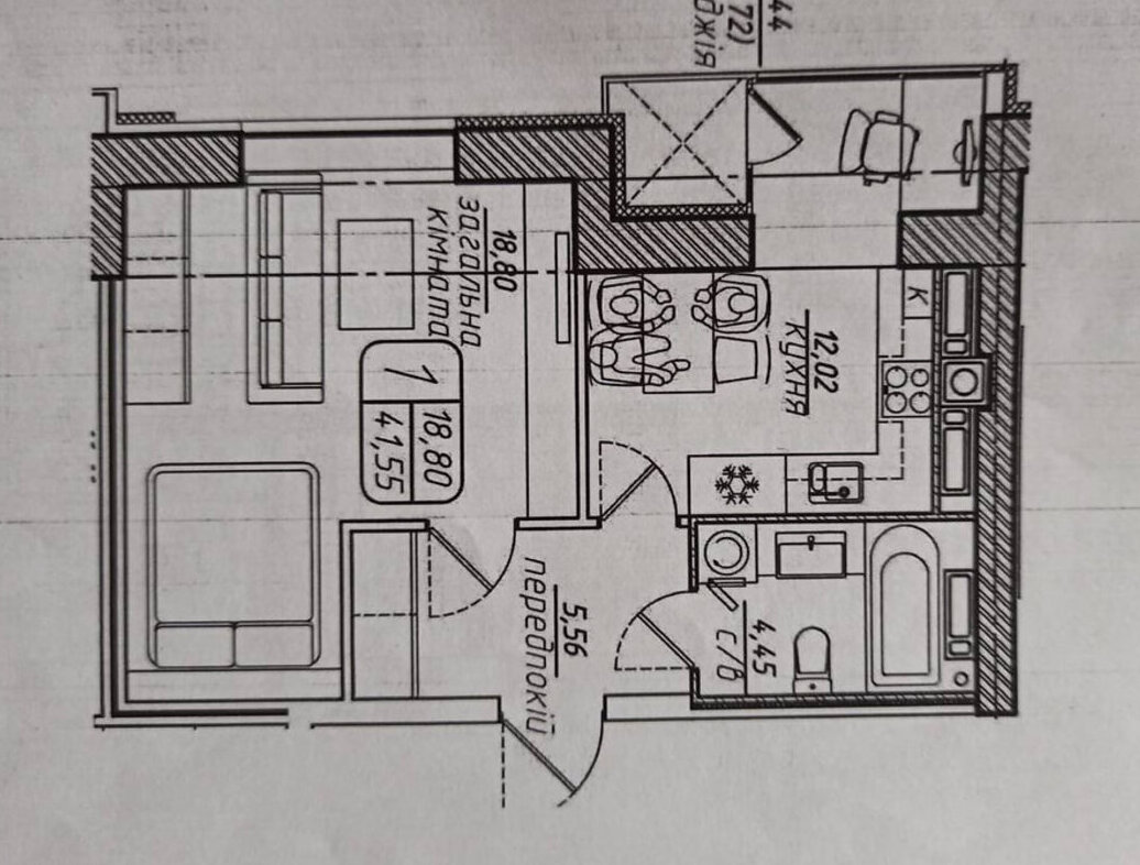 Продаж 1к квартири 41.55 кв. м., ЖК Західний фото 1 Продаж 1к квартири 41.55 кв. м., ЖК Західний фото 1