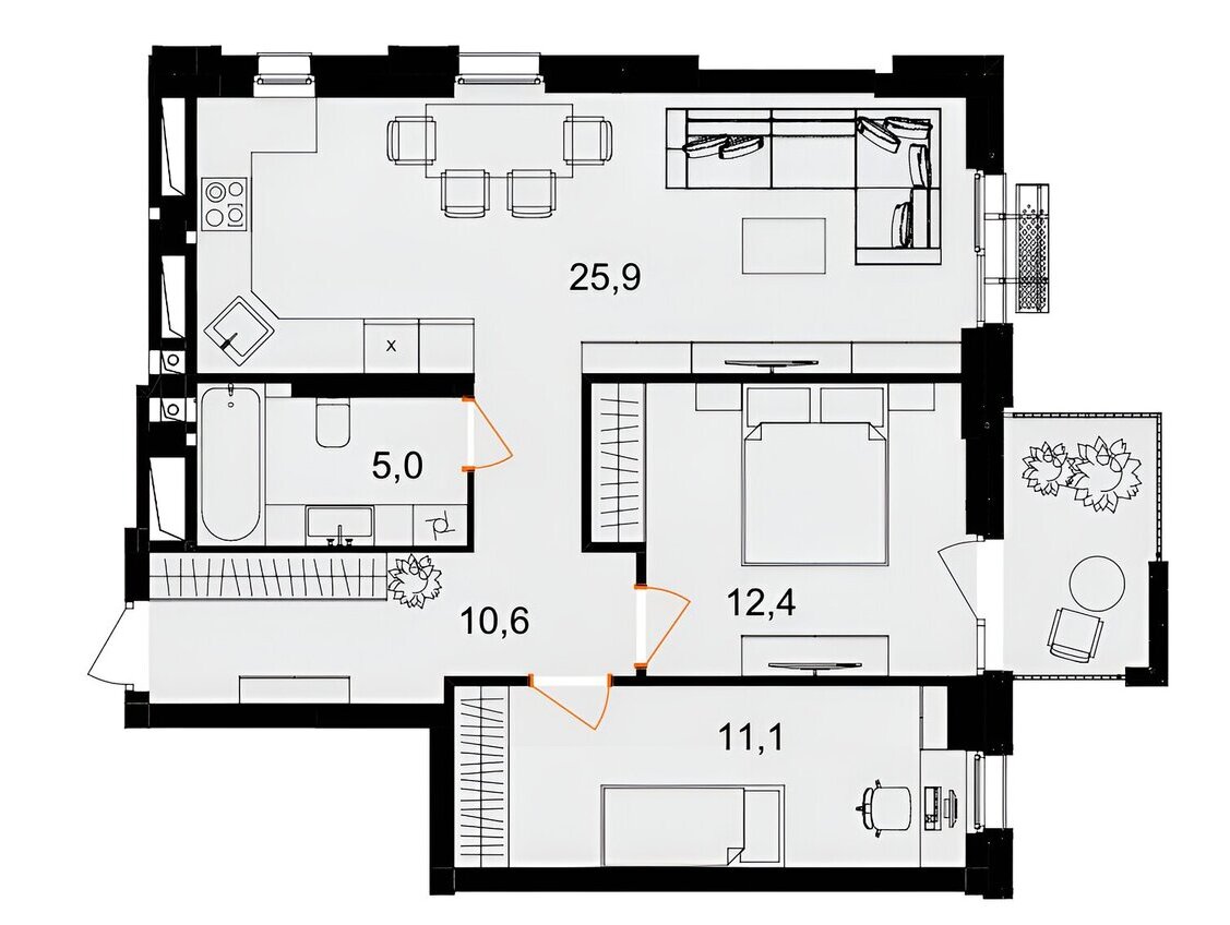 Продаж 2к квартири 71 кв. м на пров. Цегельний фото 1 Продаж 2к квартири 71 кв. м на пров. Цегельний фото 1