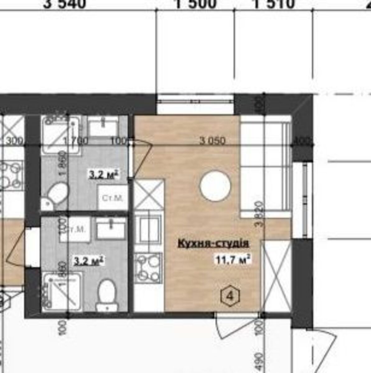 Продаж смарт-квартири, 15 кв.м. фото 1 Продаж смарт-квартири, 15 кв.м. фото 1