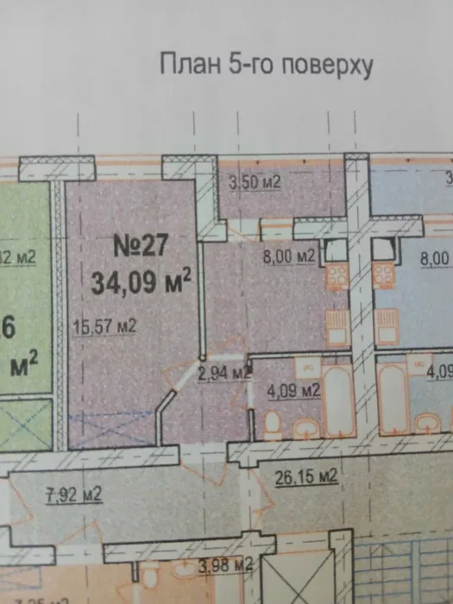 Продаж 1-кімнатної квартири в ЖК Барський фото 1 Продаж 1-кімнатної квартири в ЖК Барський фото 1