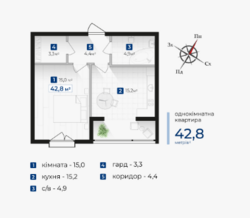 1 кімнатні квартири у ЖК Козацький 2 черга фото 7 1 кімнатні квартири у ЖК Козацький 2 черга фото 7