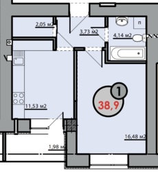 Однокімнатна квартира в ЖК Стожари фото 4 Однокімнатна квартира в ЖК Стожари фото 4