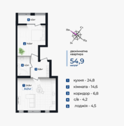 2 кімнатні квартири у Княгинин Центр фото 4 2 кімнатні квартири у Княгинин Центр фото 4