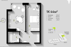 1 кімнатні квартири у ЖК Юніон фото 3 1 кімнатні квартири у ЖК Юніон фото 3
