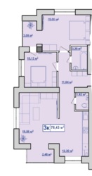 Видова трикімнатна кімнатна квартира на місто, вул. Чорновола, 78 м2 фото 2 Видова трикімнатна кімнатна квартира на місто, вул. Чорновола, 78 м2 фото 2