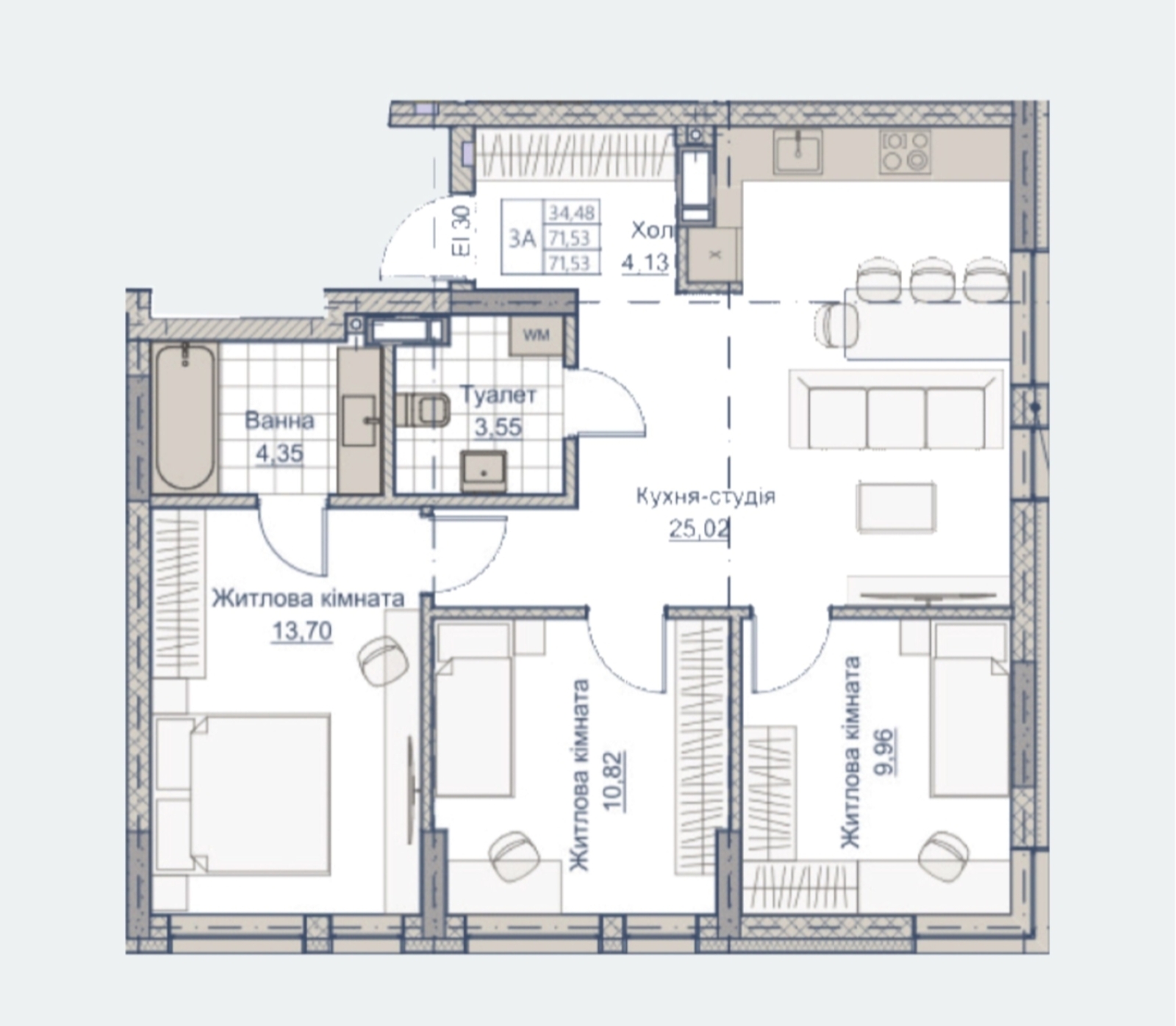 Продам трикімнатну квартиру в новобудові ЖК А+Я з видом на центр , будинок Я фото 1 Продам трикімнатну квартиру в новобудові ЖК А+Я з видом на центр , будинок Я фото 1