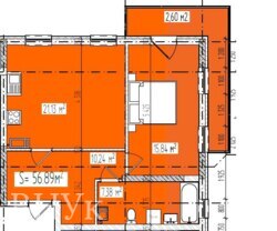 1,5 кім. квартира з можливістю планування 2х кімнатної. фото 8 1,5 кім. квартира з можливістю планування 2х кімнатної. фото 8