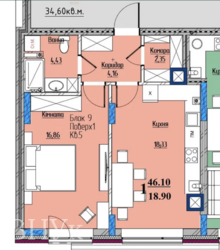 Преміальна 1-кімнатна квартира в елітному ЖК «Compass» від забудовника «Водограй» фото 7 Преміальна 1-кімнатна квартира в елітному ЖК «Compass» від забудовника «Водограй» фото 7