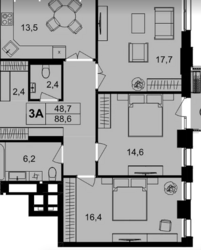 ������ 3� �������� 88.6 ��. � �� ����. ��������� ���� 4