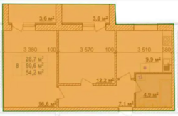 Продаж 2к квартири 55 кв. м на шосе Тиврівське фото 3 Продаж 2к квартири 55 кв. м на шосе Тиврівське фото 3