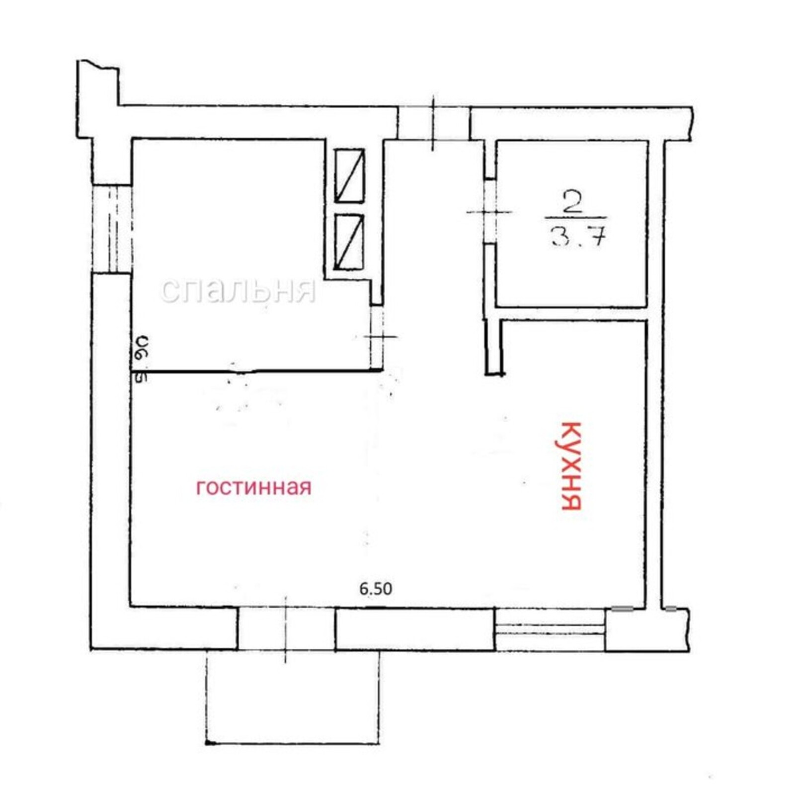 Сталинка студия с отдельной спальней. ДДГРЭС фото 1 Сталинка студия с отдельной спальней. ДДГРЭС фото 1