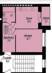 Продаж 1к квартири 38 кв. м на вул. Тернопільська фото 1 Продаж 1к квартири 38 кв. м на вул. Тернопільська фото 1