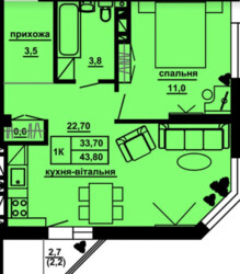 Продаж 1к квартири 44 кв. м на вул. Куліша фото 11 Продаж 1к квартири 44 кв. м на вул. Куліша фото 11