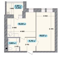 ✨ Простора 1к квартира (євродвушка) 47.5 м² на зручному 2 поверсі в ЖК «Spring Town New Riviera» фото 2 ✨ Простора 1к квартира (євродвушка) 47.5 м² на зручному 2 поверсі в ЖК «Spring Town New Riviera» фото 2