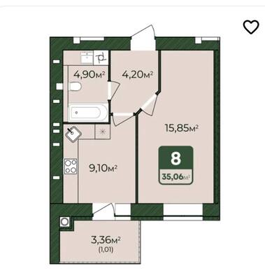 1к квартира 35 м² під інвестицію в ЖК WEST HOME на Львівському шосе✨ фото 1 1к квартира 35 м² під інвестицію в ЖК WEST HOME на Львівському шосе✨ фото 1