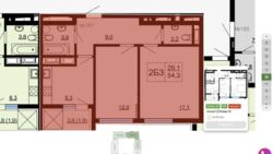 Квартира в ЖК Paradise Avenue , 7 буд, 54.3 кв.м. Терміново!. фото 9 Квартира в ЖК Paradise Avenue , 7 буд, 54.3 кв.м. Терміново!. фото 9