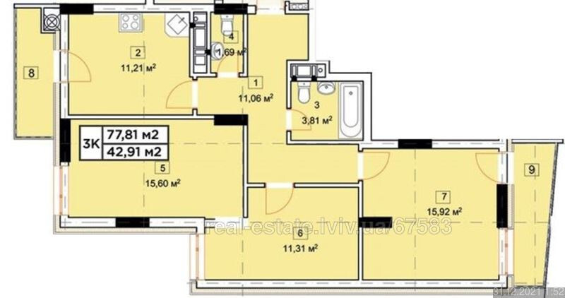 Продається квартира Львівська, Львів, Сихівський, Бережанська фото 1 Продається квартира Львівська, Львів, Сихівський, Бережанська фото 1