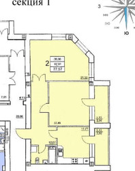 54300$ 2-комнатная квартира 77 м.кв. 2u002F10, красный кирпич, газ котел. фото 2 54300$ 2-комнатная квартира 77 м.кв. 2u002F10, красный кирпич, газ котел. фото 2