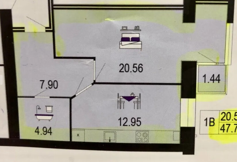 Продається 1-но кімнатна квартира в Сімейний комфорт. Без ремонту. фото 1 Продається 1-но кімнатна квартира в Сімейний комфорт. Без ремонту. фото 1