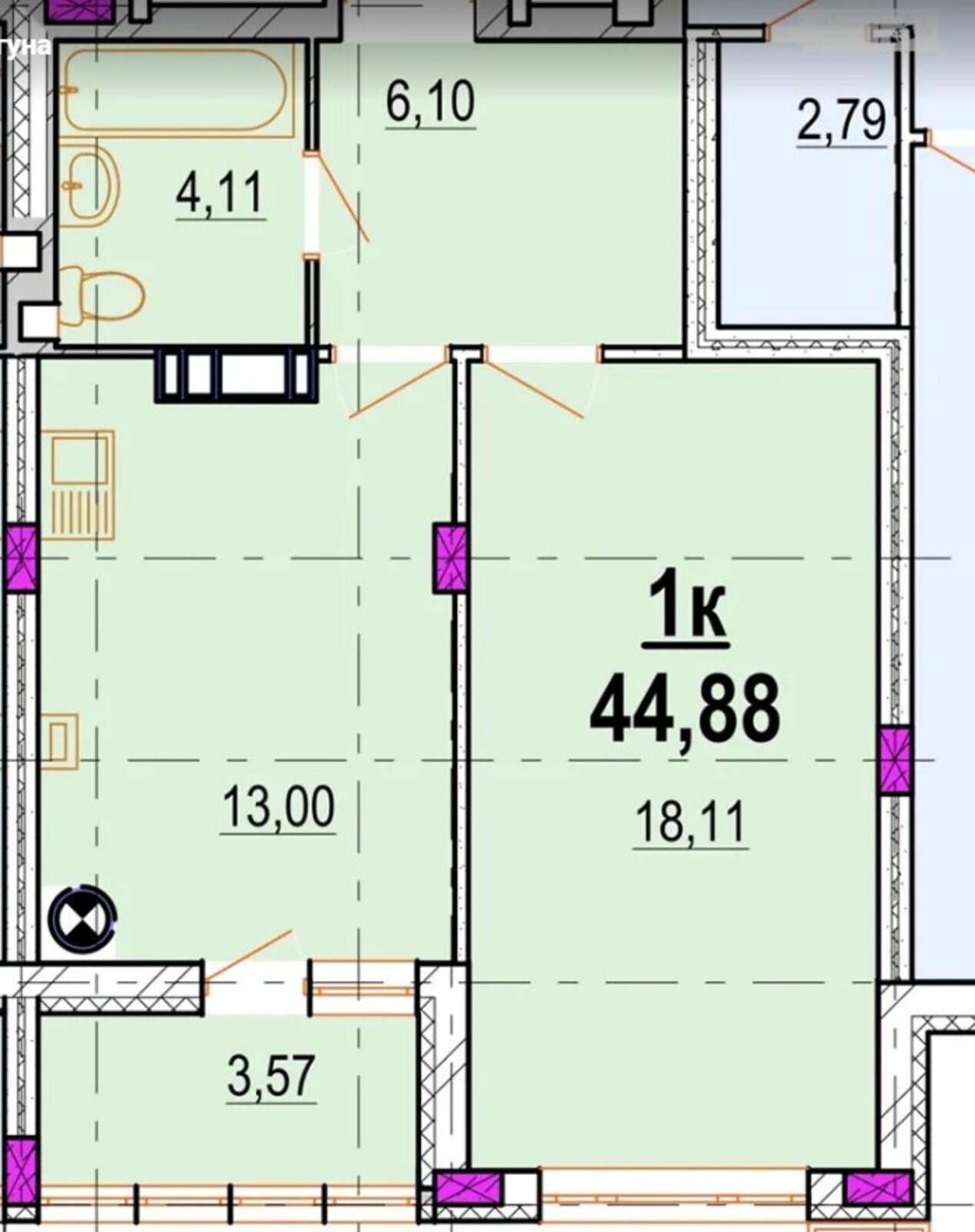 Продаж 1-но кімнатної квартири в ЖК Родинний Маєток фото 1 Продаж 1-но кімнатної квартири в ЖК Родинний Маєток фото 1